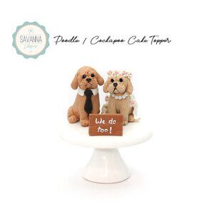 Dog Cake Topper, Poodle / Cockapoo Cake Topper / Wedding Cake Topper